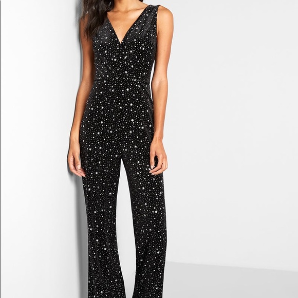 Modcloth Pants - ModCloth Spellbound by Velvet Jumpsuit Black Stars
